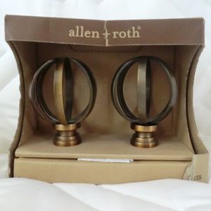 allen + roth Rod Finials Pewter Curtain 2 piece